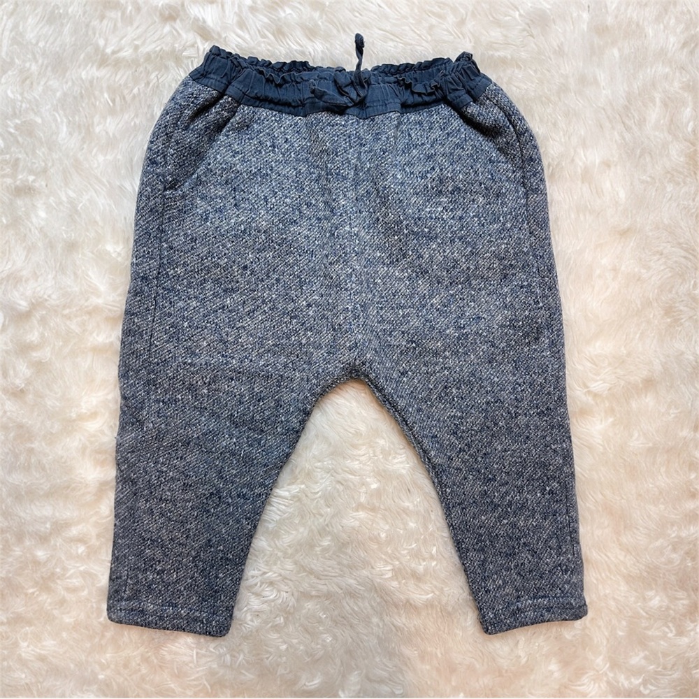 Zara Baby Blue Jacquard Pants - 9-12m